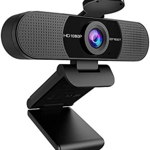 EMEET 1080P Webcam with Microphone, C960 Web Camera, 2 Mics Streaming Webcam with Privacy Cover, 90°View Computer Camera, Plug&Play USB Webcam for Calls/Conference, Zoom/Skype/YouTube, Laptop/Desktop