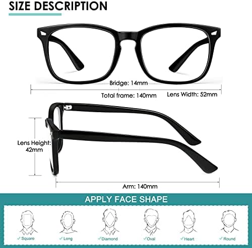 hunsquer Blue Light Glasses for Women/Men Computer Blue Light Glasses - Image 2