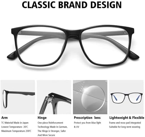 hunsquer Blue Light Glasses Men Blue Light Blocking Glasses Women - Image 2