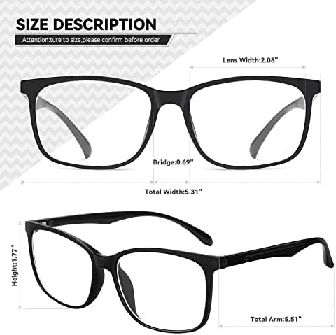 hunsquer Blue Light Glasses Men Blue Light Blocking Glasses Women - Image 3