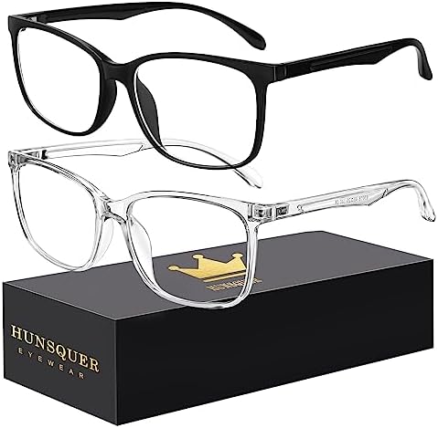 hunsquer Blue Light Glasses Men Blue Light Blocking Glasses Women